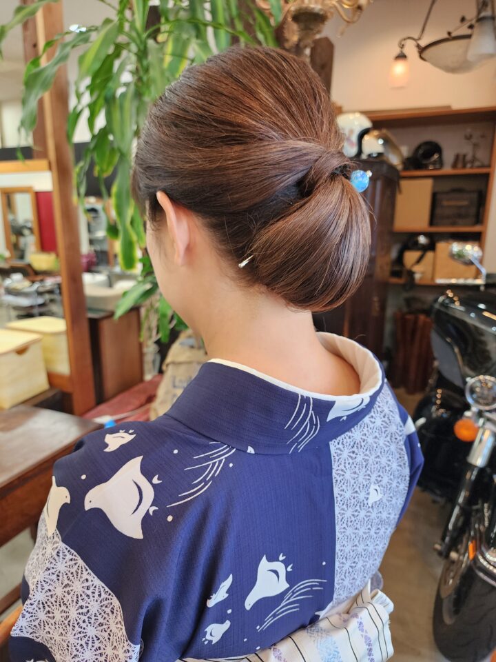 浴衣ヘア　へアアレンジ　ヘアセット