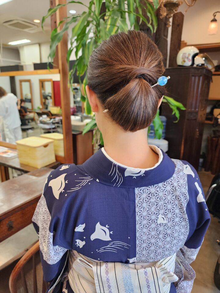 浴衣ヘア　へアアレンジ　ヘアセット