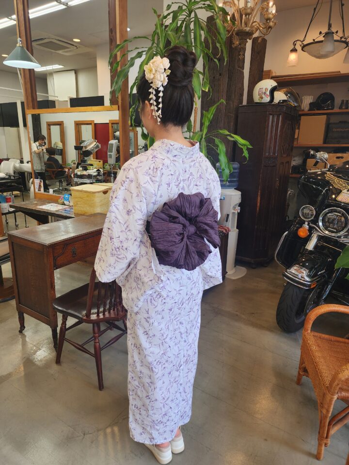 浴衣ヘア　へアアレンジ　ヘアセット