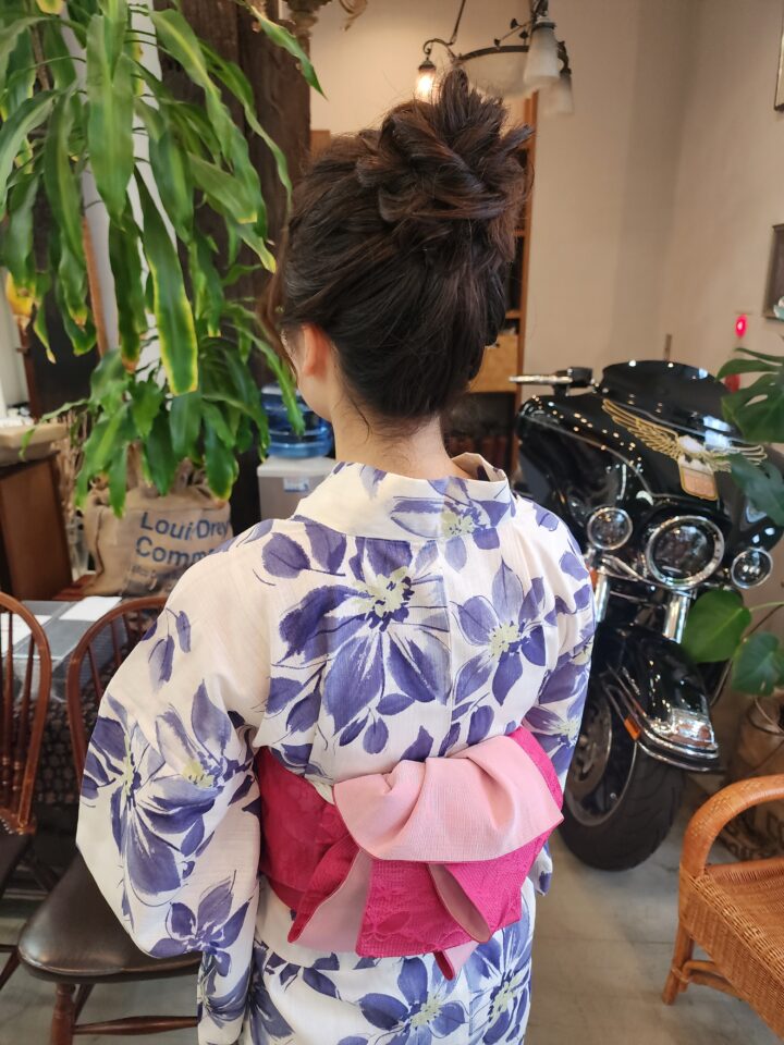 浴衣ヘア　へアアレンジ　ヘアセット