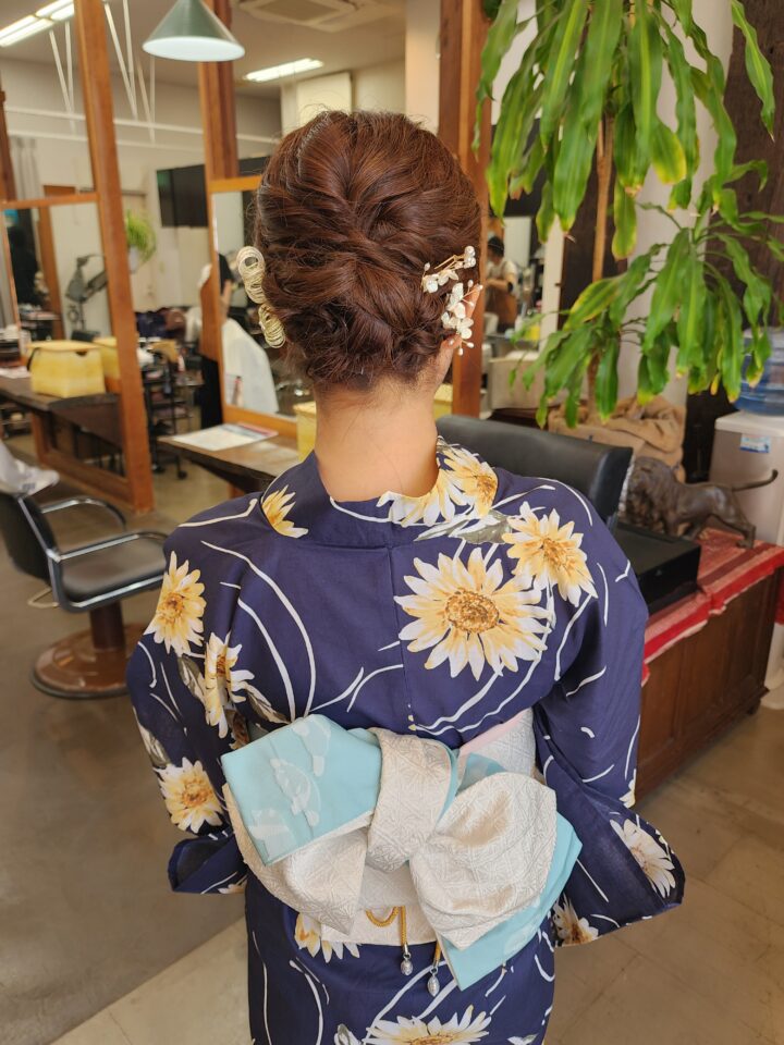 浴衣ヘア　へアアレンジ　ヘアセット