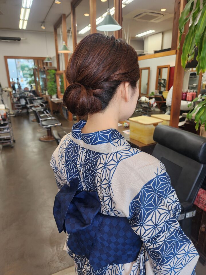 浴衣ヘア　着物ヘア　和装ヘアセット