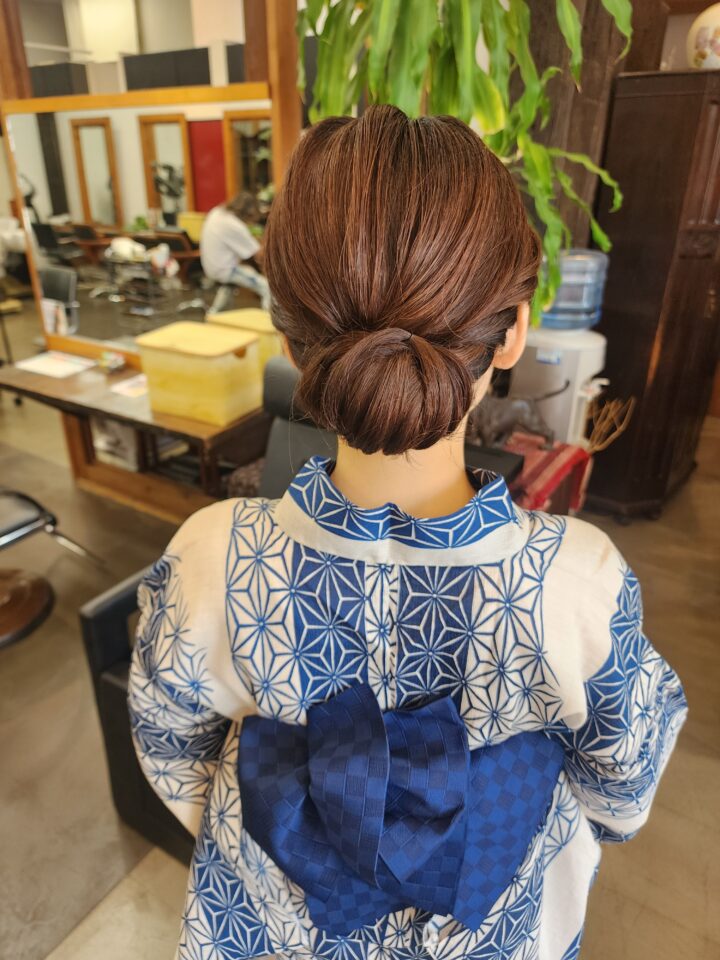 浴衣ヘア　着物ヘア　和装ヘアセット