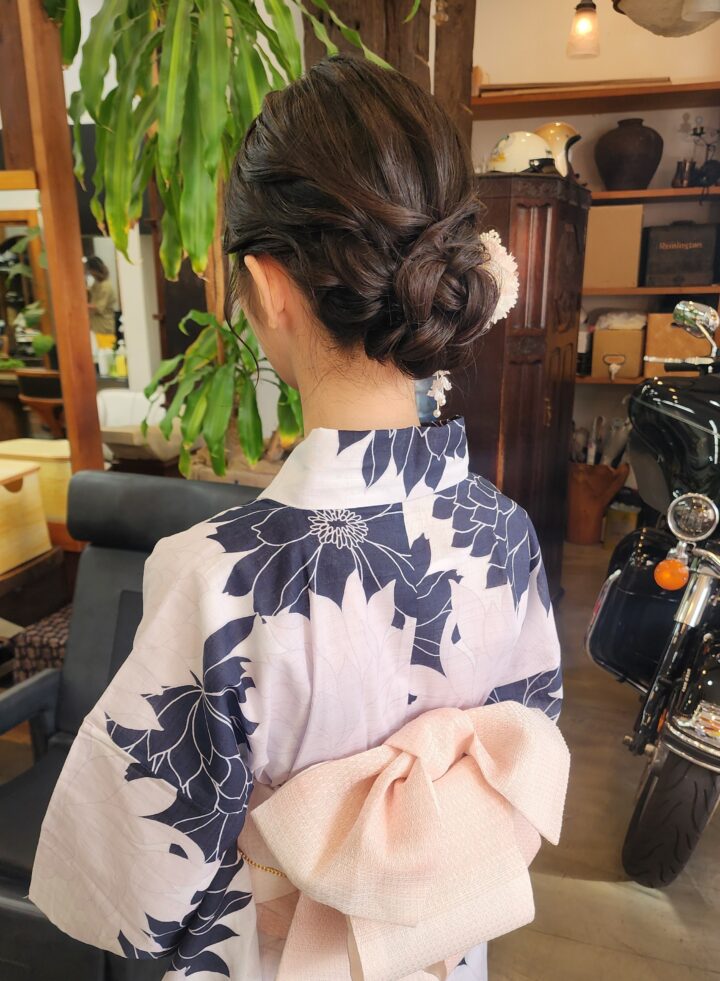 浴衣ヘア　着物ヘア　和装ヘアセット