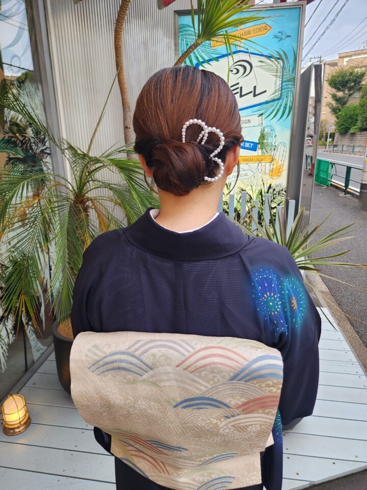 浴衣ヘア　着物ヘア　和装ヘアセット