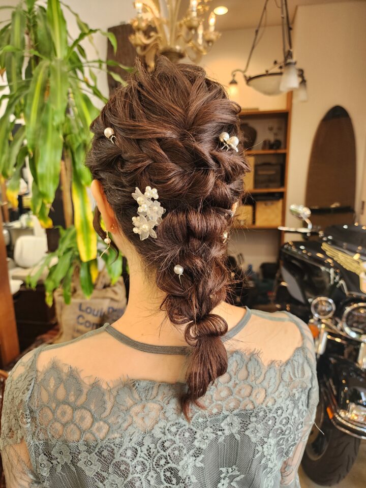 へアセット　ヘアアレンジ　パーティーヘアセット