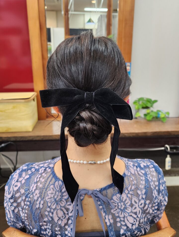 ヘアセット ヘアアレンジ シニヨン