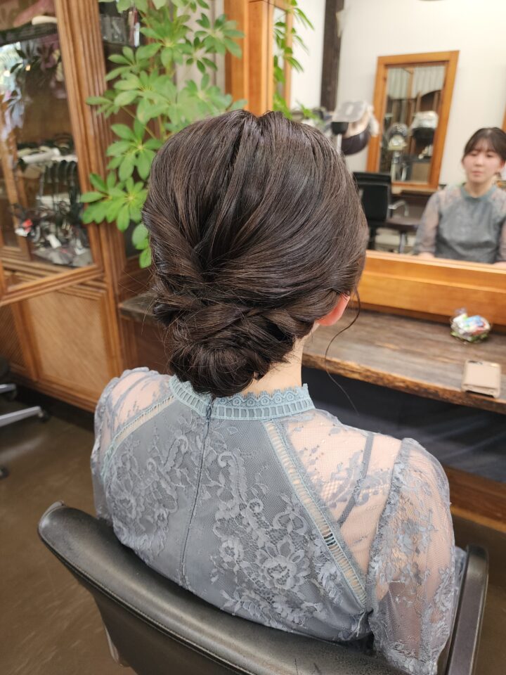 ヘアセット　ヘアアレンジ　パーティーヘア
