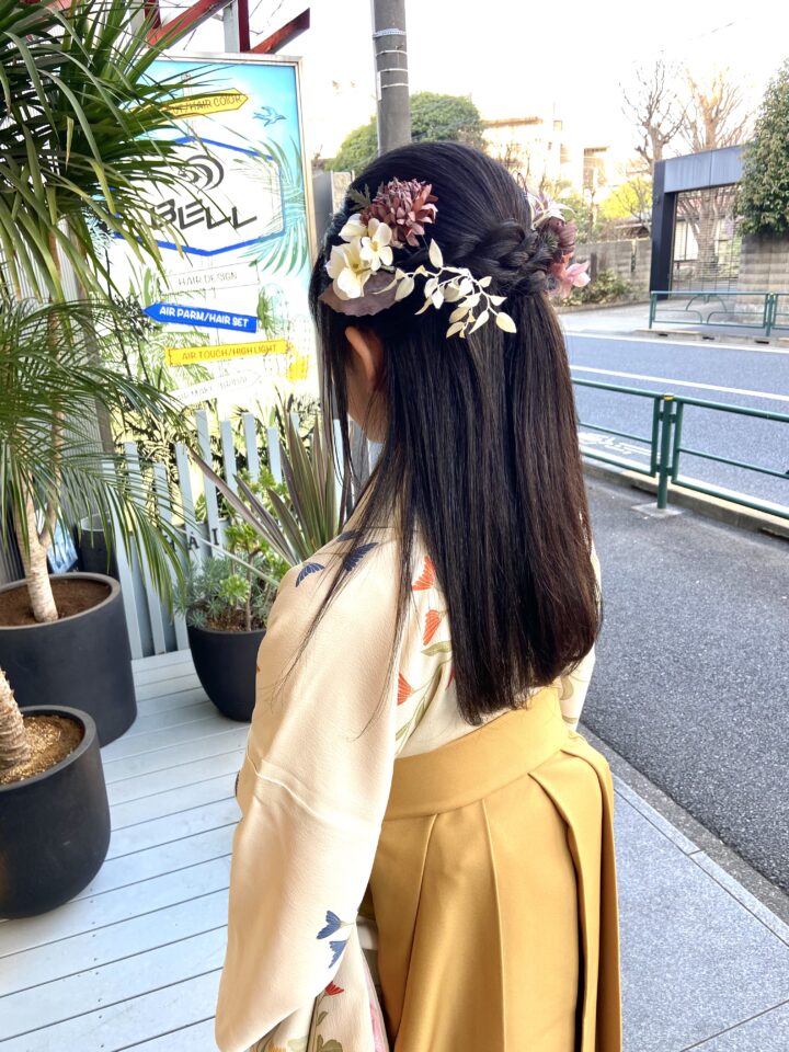卒業式。袴の髪型はハーフアップが人気☆の画像