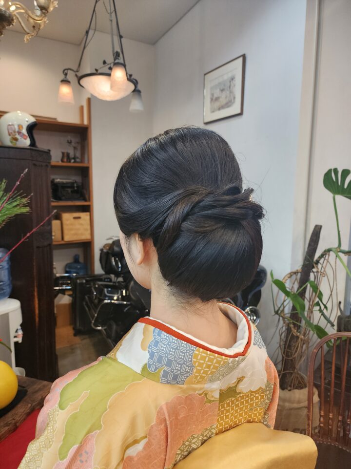 和装ヘア 着物ヘアセット 訪問着