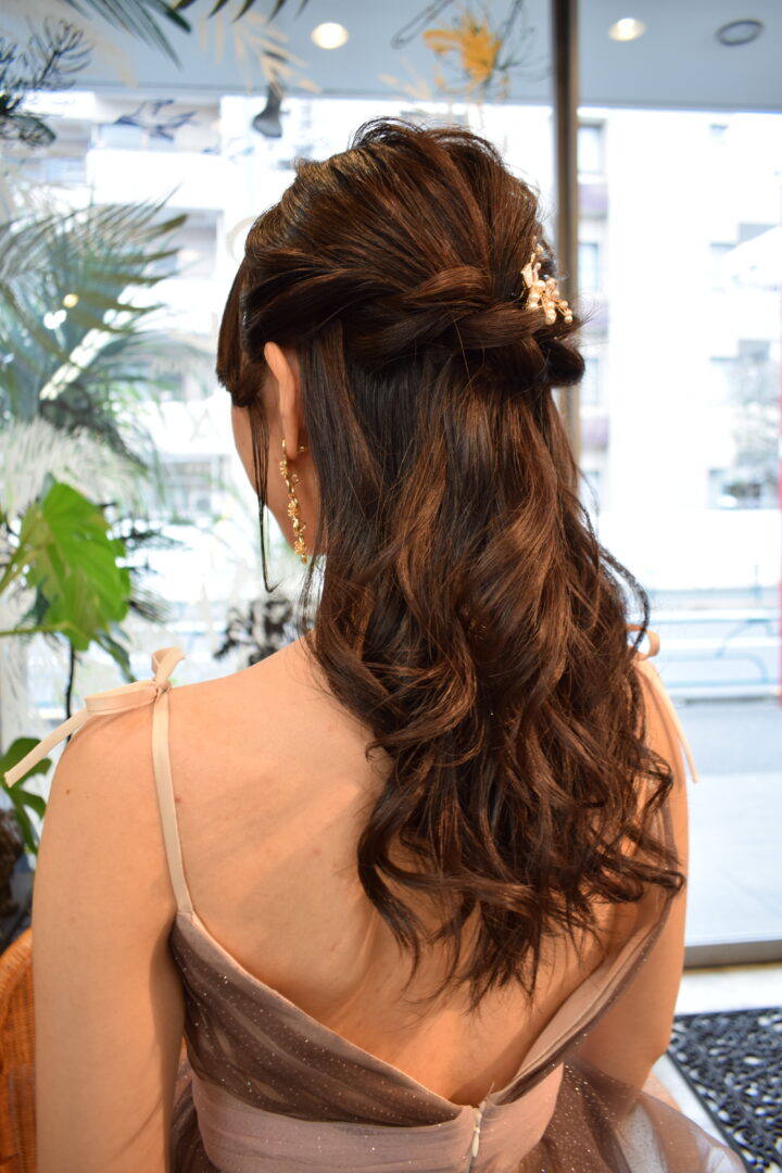 結婚式 前撮り ドレス ヘアアレンジ