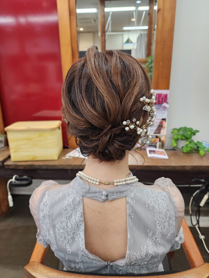 ヘアセット　ヘアアレンジ　パーティーヘア