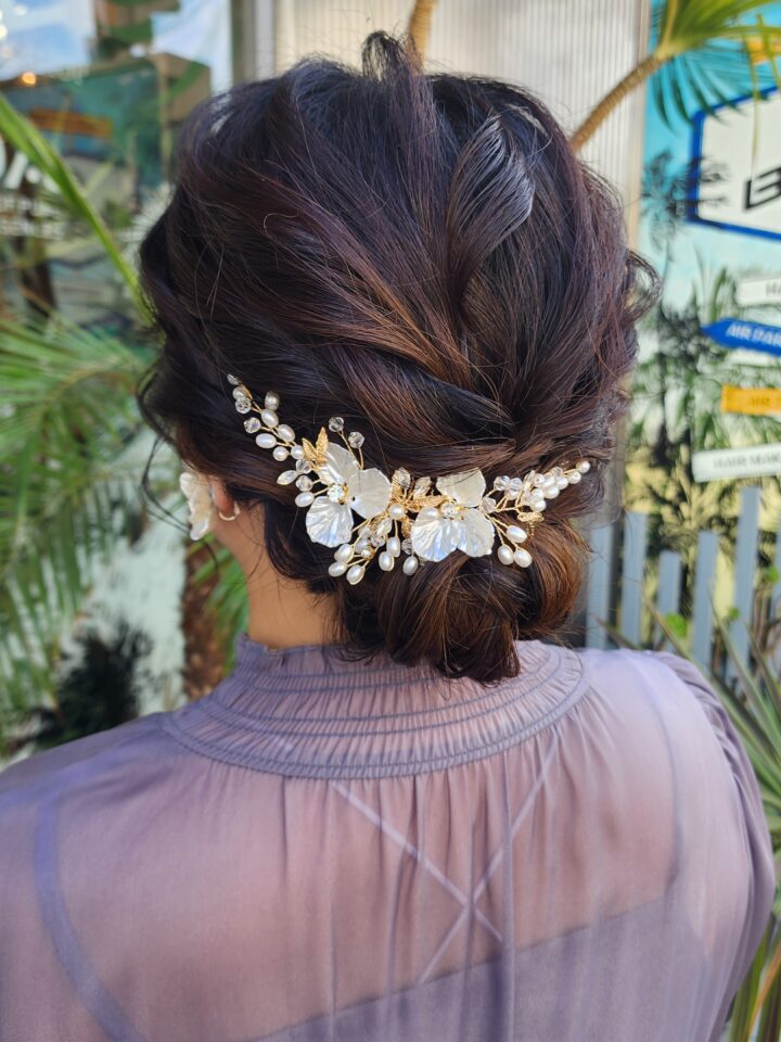 ゆるふわアップ　シニヨン　ヘアセット