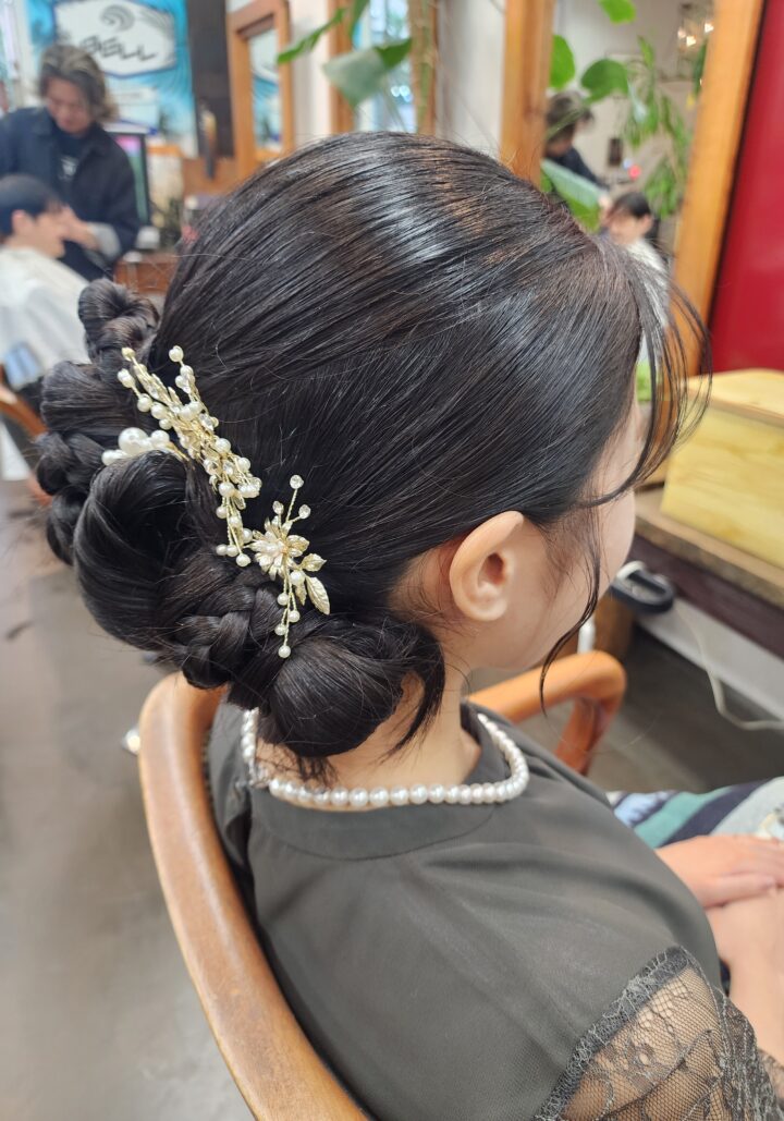 リボンアレンジ　リボンカチモリ　ダブルリボン