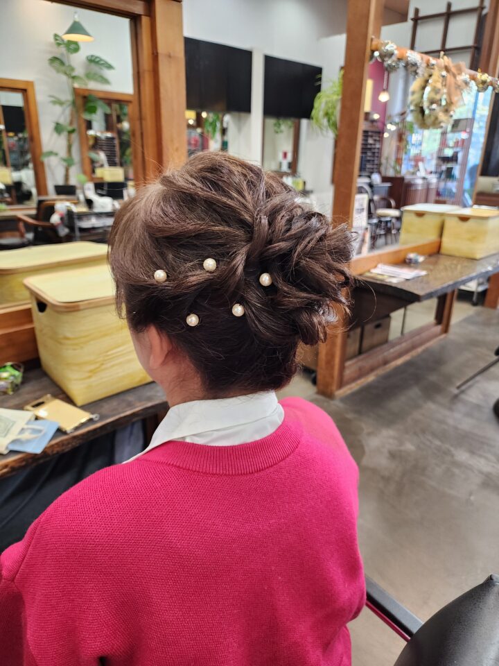 ヘアセット　お呼ばれヘア　ヘアアレンジ